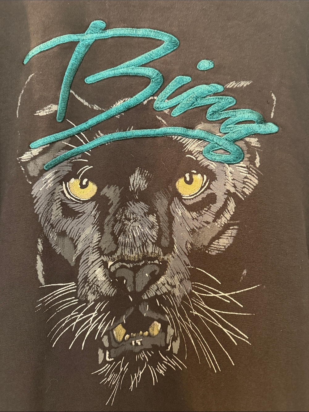 Anine Bing Black Kenny Panther Graphic Sweatshirt small - Picture 6 of 6